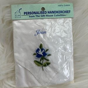 Mid Century Printed Personalized Hanky, The Gift House Collection 100% Cotton